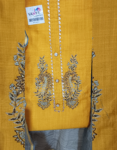 Embroidery Cotton Top with Banarasi Semi Silk Dupatta Unstitched