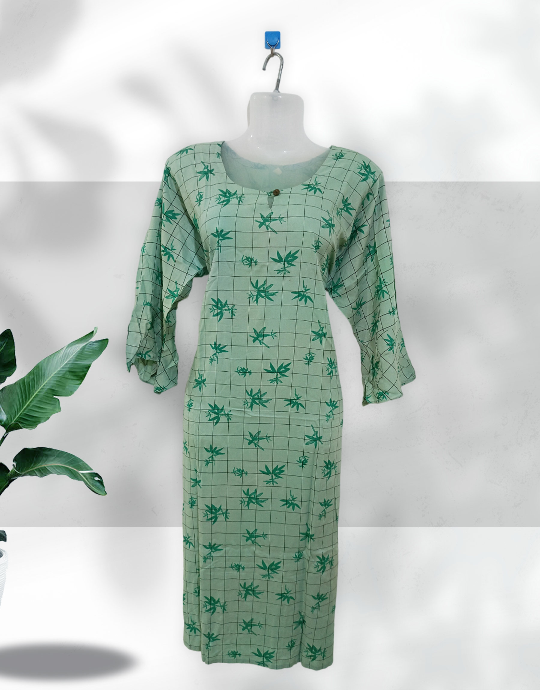 Buy Party Wear Light Green Rayon Embroidery Work Kurti 147510 Online