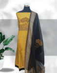 Unstitched Pure Cotton Churidar Material Tree Embroidery Work With Stylish Dupatta