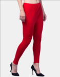 Women’s Red Color Ankle Length Wear Legging Front