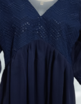 Georgette Alia Cut Kurta With Sequence Embroidery Work Dark Blue Color