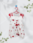 Kids White (Base) – Falu Red Printed Cotton Fit & Flare Dress Buy Girls Frock Online