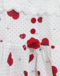 Kids White (Base) – Falu Red Printed Cotton Fit & Flare Dress Buy Girls Frock Online