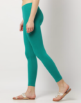 Women’s Bluish Cyan Ankle Length Stretch Legging 2