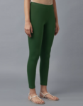 Women’s Green (Myrtle) Color Ankle Length Stretch Legging