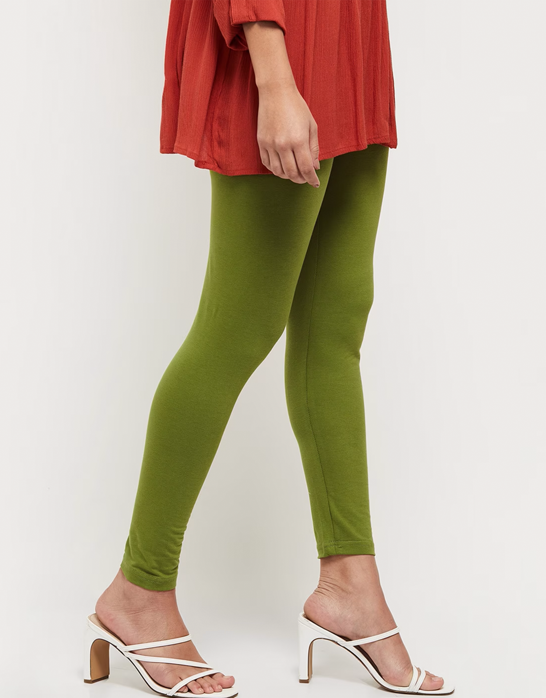 Lux High-Waisted Colorblock Leggings in FOREST GREEN | Reebok Official  Slovakia