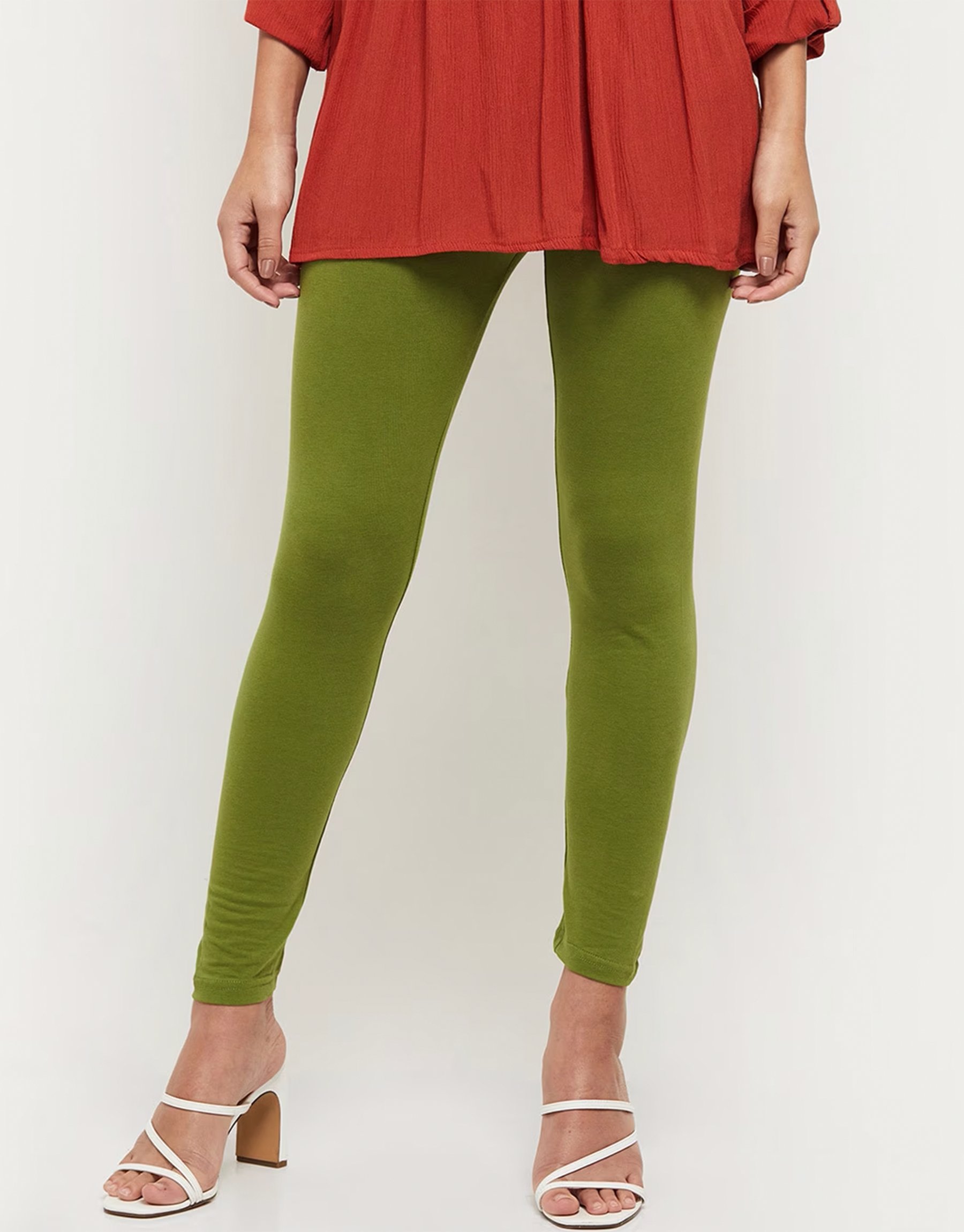 Order GO COLORS COTTON LYCRA ANKLE LENGTH YELLOW COLOUR LEGGINGS Online  From ART INDIA,Bangalore