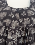 Women’s – Rajwadi MC Nighty Short Sleeves Night Wear Maxi for Women Square Neck Front Open Black Color – Soft Cotton