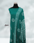 Deep Aqua Color Cotton Batik Churidar Material