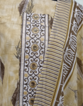 Printed Cotton Batik Churidar Material With Sequence Work On Yoke Pavlova Color Printed Dupatta and Bottom