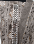 Cotton Churidar Material With Mirror Work On Yoke Cotton Dupatta & Bottom Grey Color