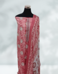 Cotton Churidar Material With Mirror Work On Yoke Cotton Dupatta & Bottom Light Rose Color_