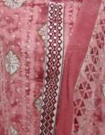 Cotton Churidar Material With Mirror Work On Yoke Cotton Dupatta & Bottom Light Rose Color_